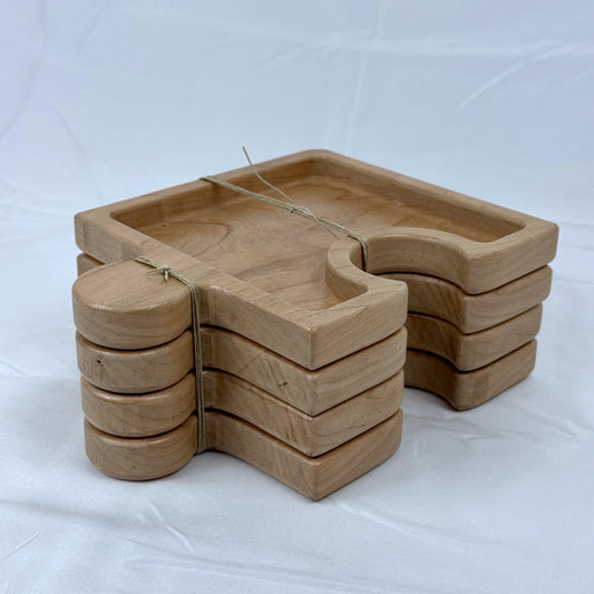 4-Piece Interlocking Puzzle Tray Set