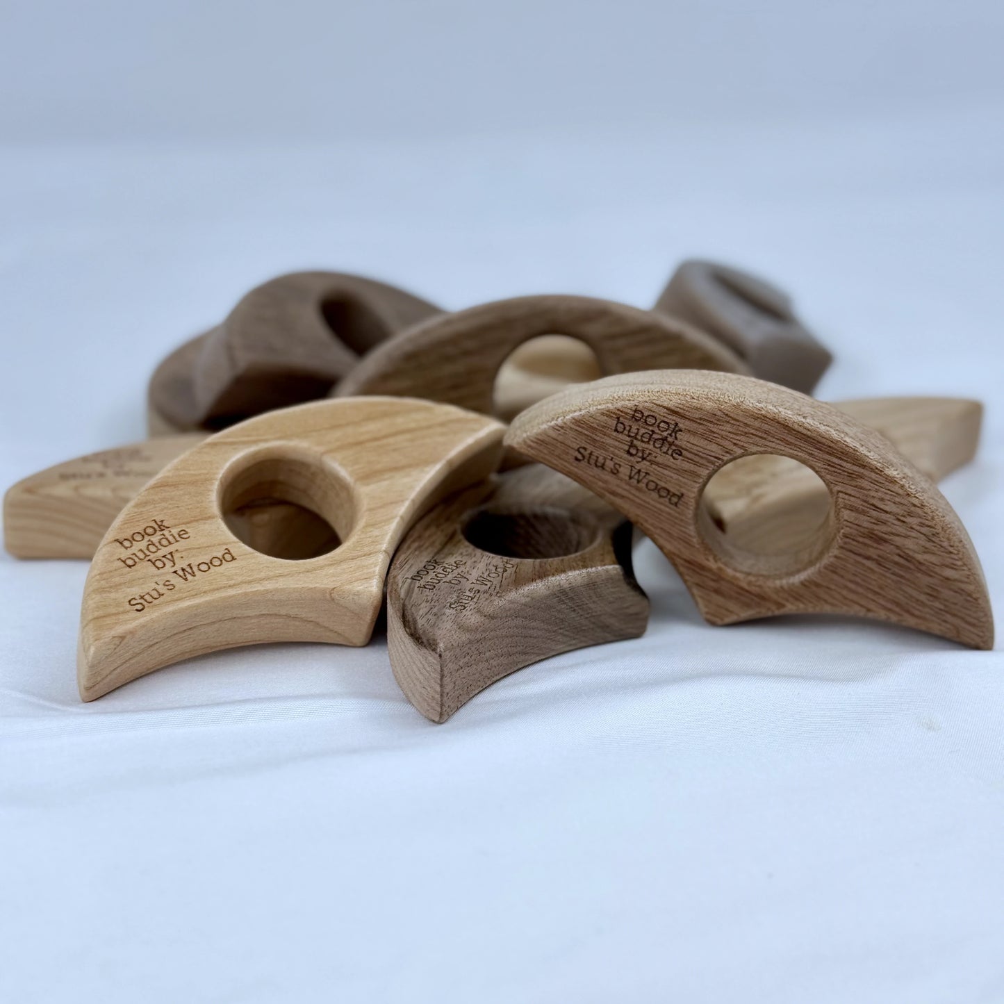 Handcrafted Wood "Book Buddies"